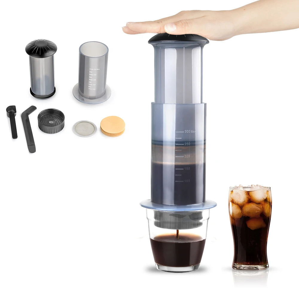Espresso Coffee Maker Portable Cafe French Press Cafecoffee Pot for Aeropress Machine with Filters Paper Kit