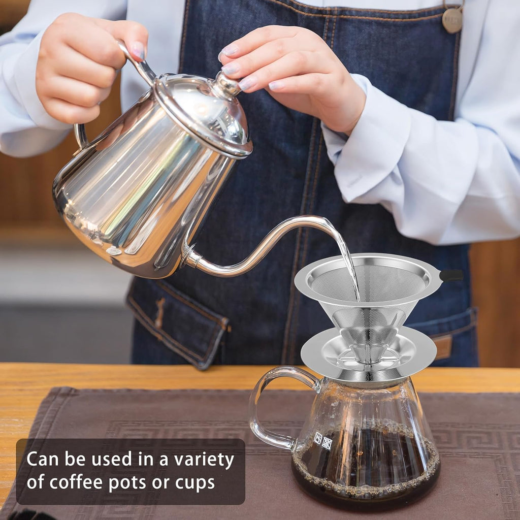 Pour over Coffee Dripper, Stainless Steel Pour over Coffee Filters, Paperless Me