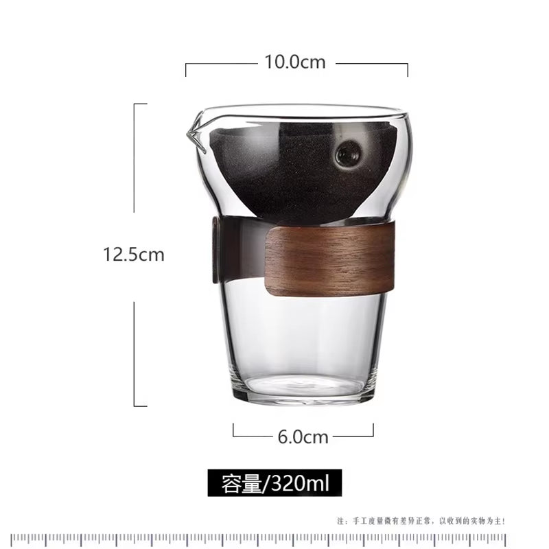 Brew Citrus Tea anti Scalding Glass Fair Cup with Filter Tea Water Separation Tea Pitcher Chahai Kung Fu Tea Set Accessories