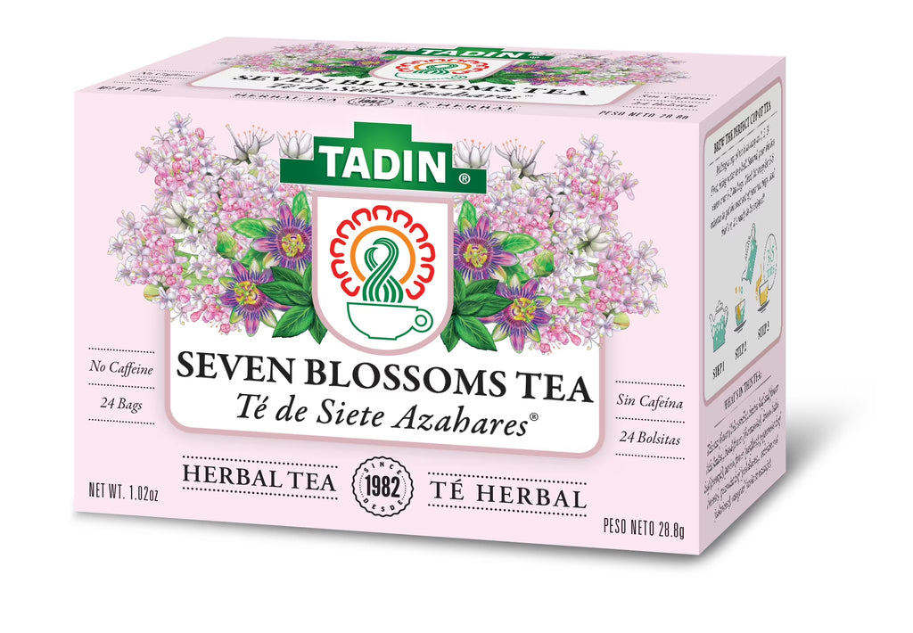Seven Blossoms Tea, Herbal Tea, Caffeine-Free Tea, Herbal Tea Bags, 24 Count, Pack of 1