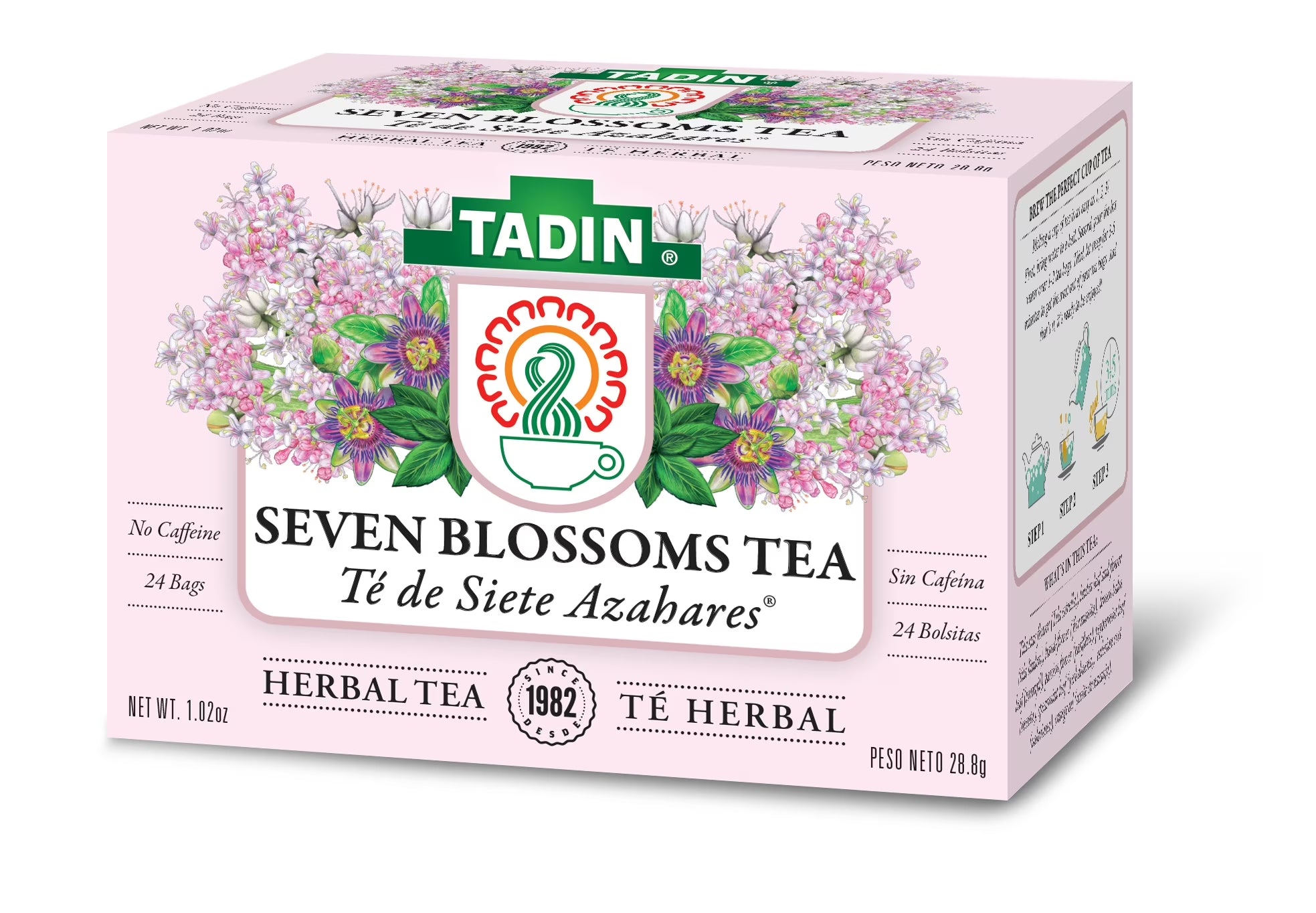 Seven Blossoms Tea, Herbal Tea, Caffeine-Free Tea, Herbal Tea Bags, 24 Count, Pack of 1