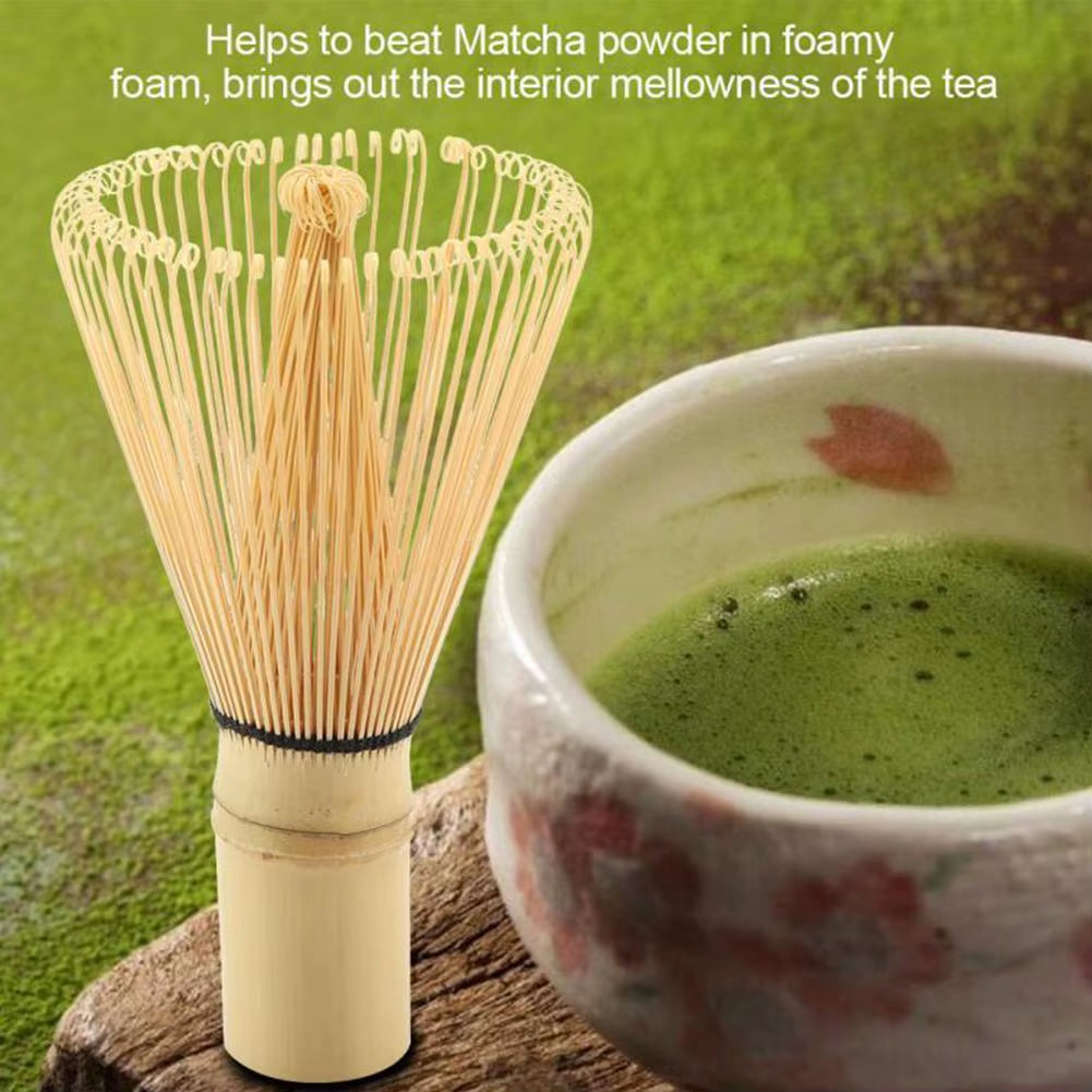 Kitchen Accessories 100 Matcha Green Tea Powder Whisk Teaware Japanese Ceremony Bamboo Chasen Tea Tool Tea Brush