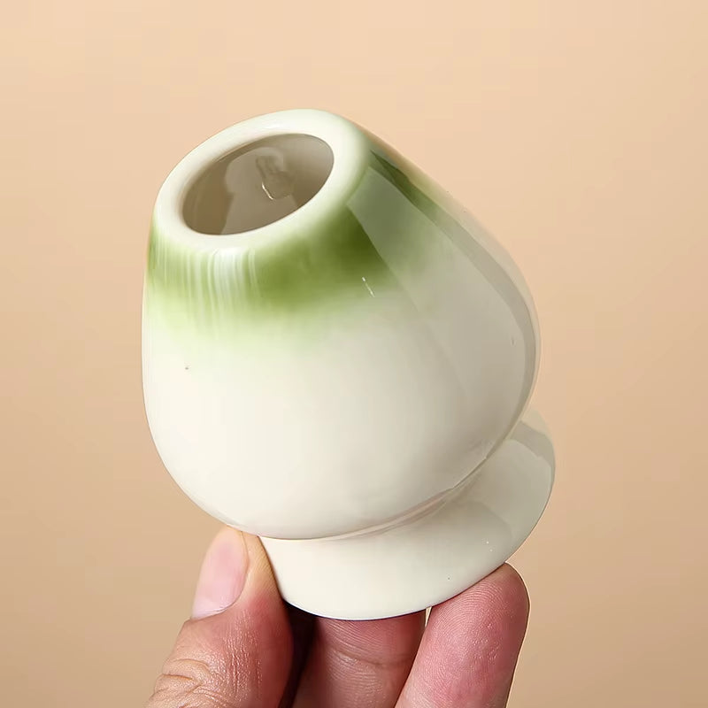 Matcha Whisk Set, 8Pcs Floral Ceramic Matcha Set Matcha Thoughtful Matcha Whisk Gift for Matcha Lover