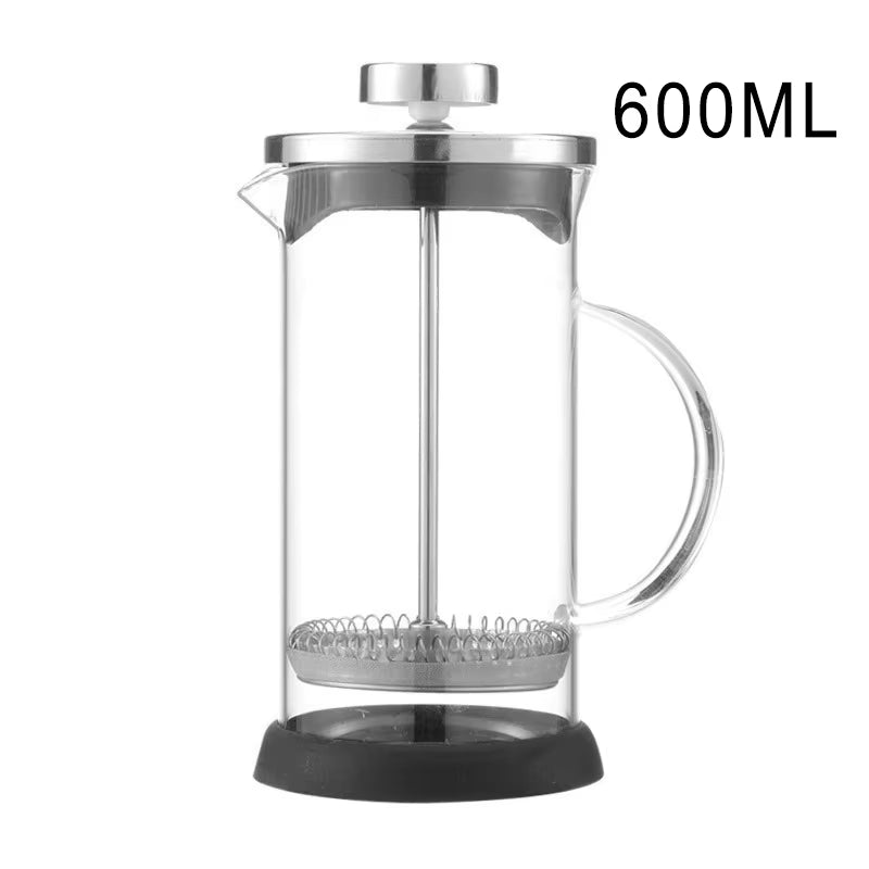 Coffee French Press Pot with Filter High Borosilicate Glass Hand Punch Coffee Pot Multifunctional Brewings Tea Milk Pot Tools
