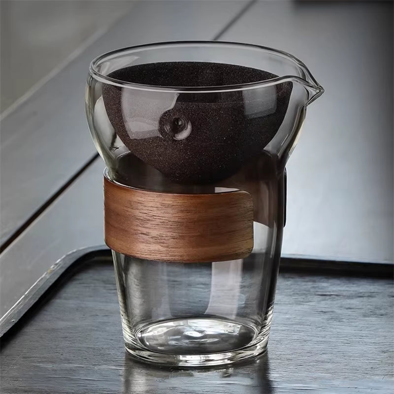 Brew Citrus Tea anti Scalding Glass Fair Cup with Filter Tea Water Separation Tea Pitcher Chahai Kung Fu Tea Set Accessories