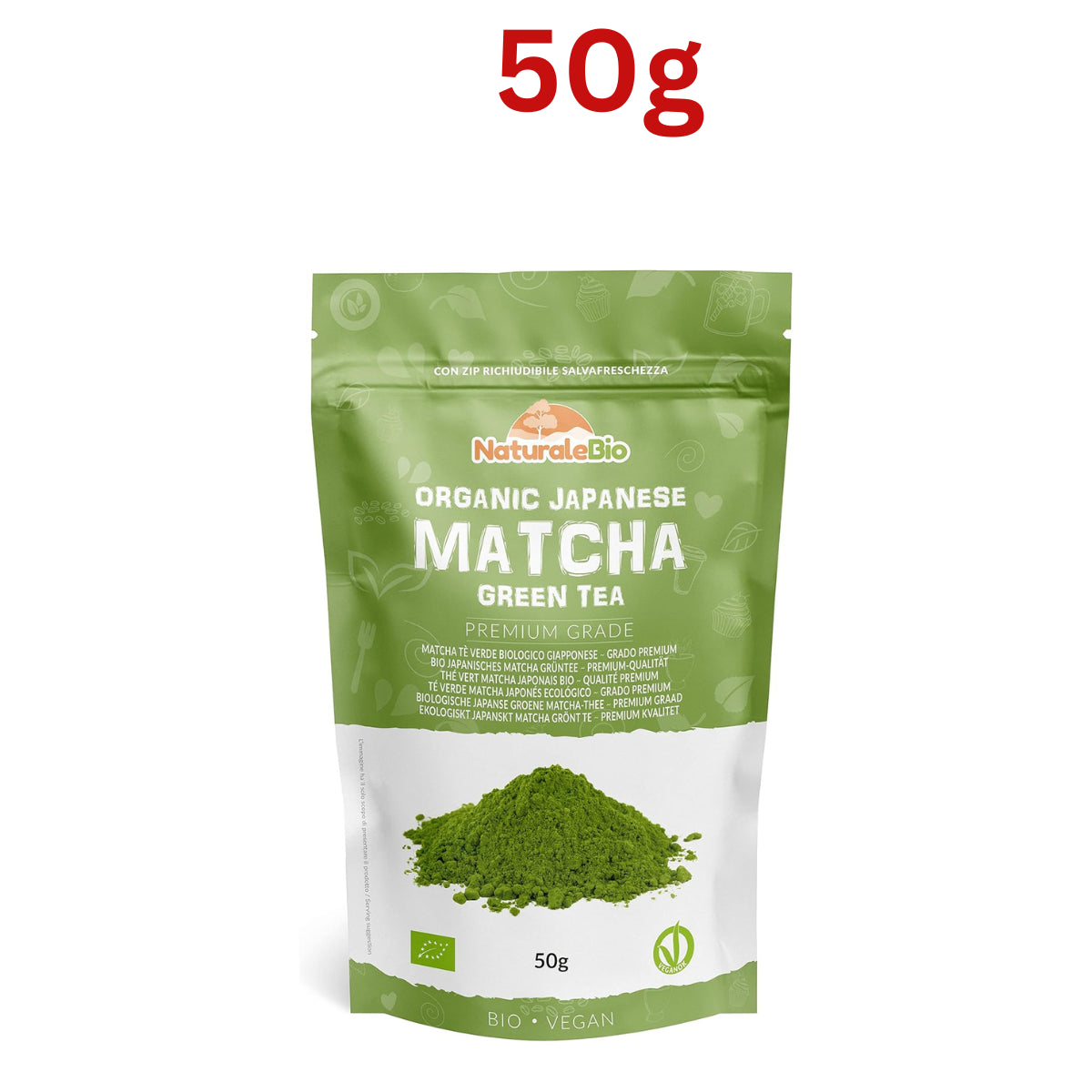 Japanese Organic Matcha Green Tea Powder Premium Grade Use for Drinking, Cooking