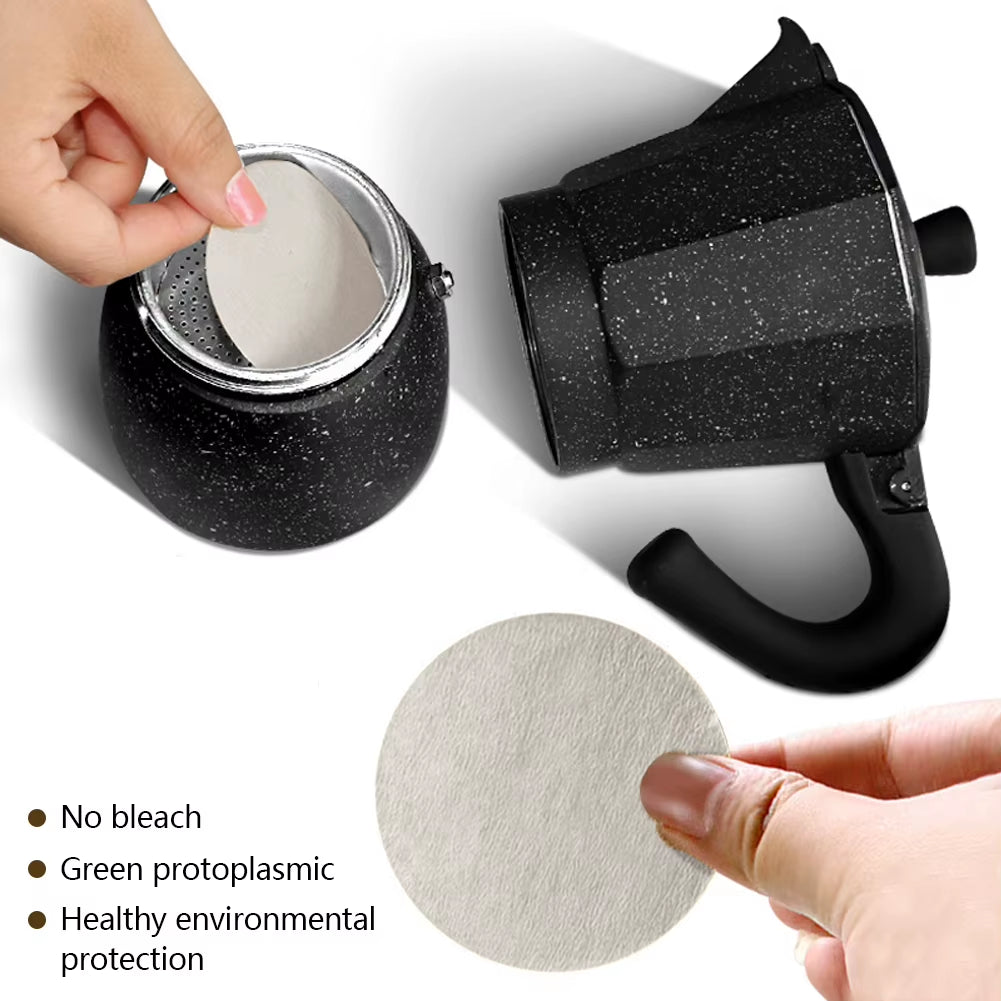 100PCS round Coffee Filter Paper 56Mm 60Mm 68Mm for Espresso Coffee Maker Dripper Coffee Filters Tools Moka Pot Paper Filter