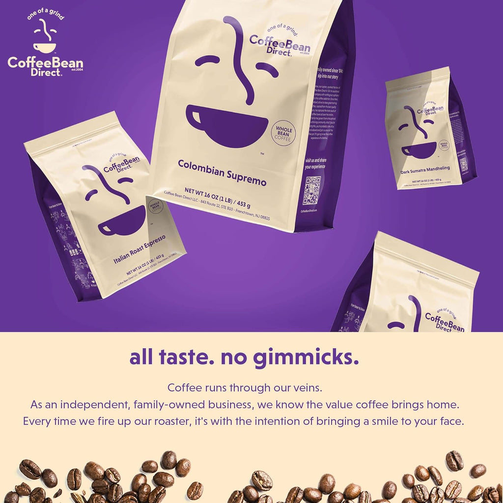 Organic Fair Trade Colombian, Whole Bean Coffee, Light Roast, 5 Pound Bag (Pack of 1)