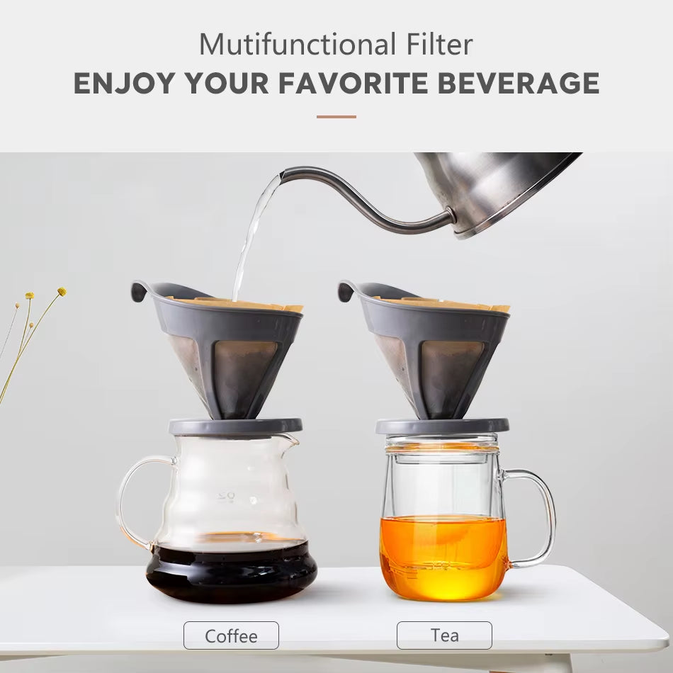 Icafilas Coffee Filter Paper Count Disposable Coffer Filters Natural Cone U - Shaped Unbleached Coffee Filter Fit Coffee Dripp