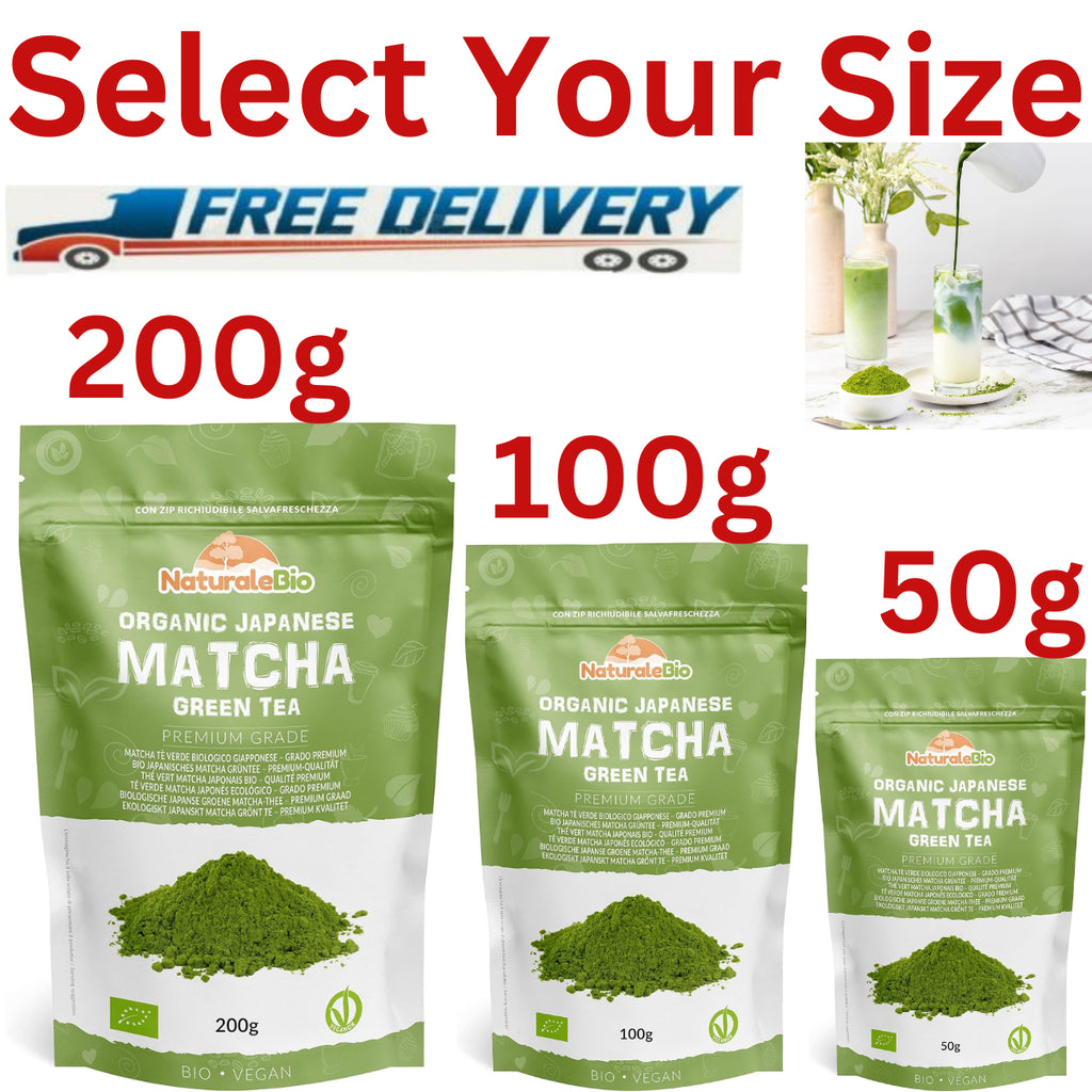 Japanese Organic Matcha Green Tea Powder Premium Grade Use for Drinking, Cooking