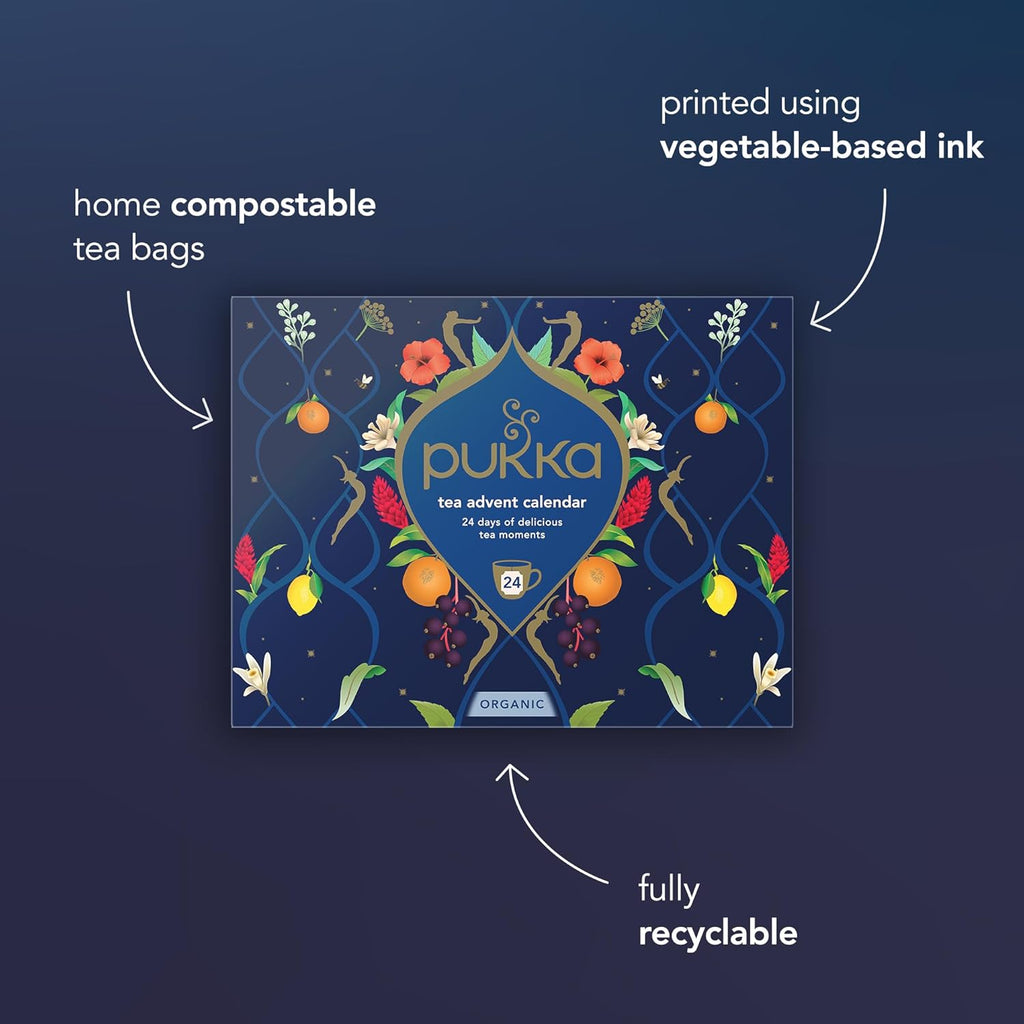 Pukka Herbs | Advent Calendar 2025 Organic Tea Selection | Ideal Secret Santa Ch