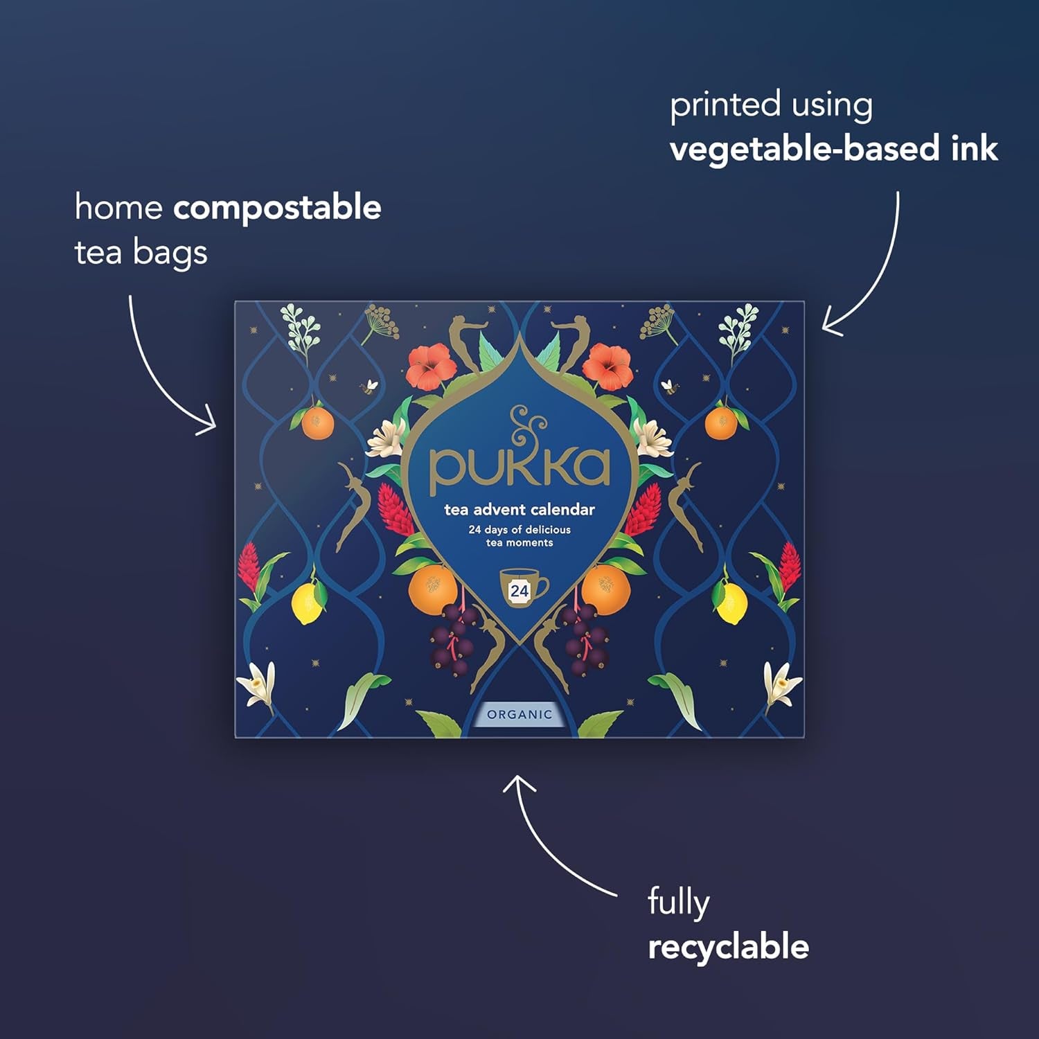 Pukka Herbs | Advent Calendar 2025 Organic Tea Selection | Ideal Secret Santa Ch