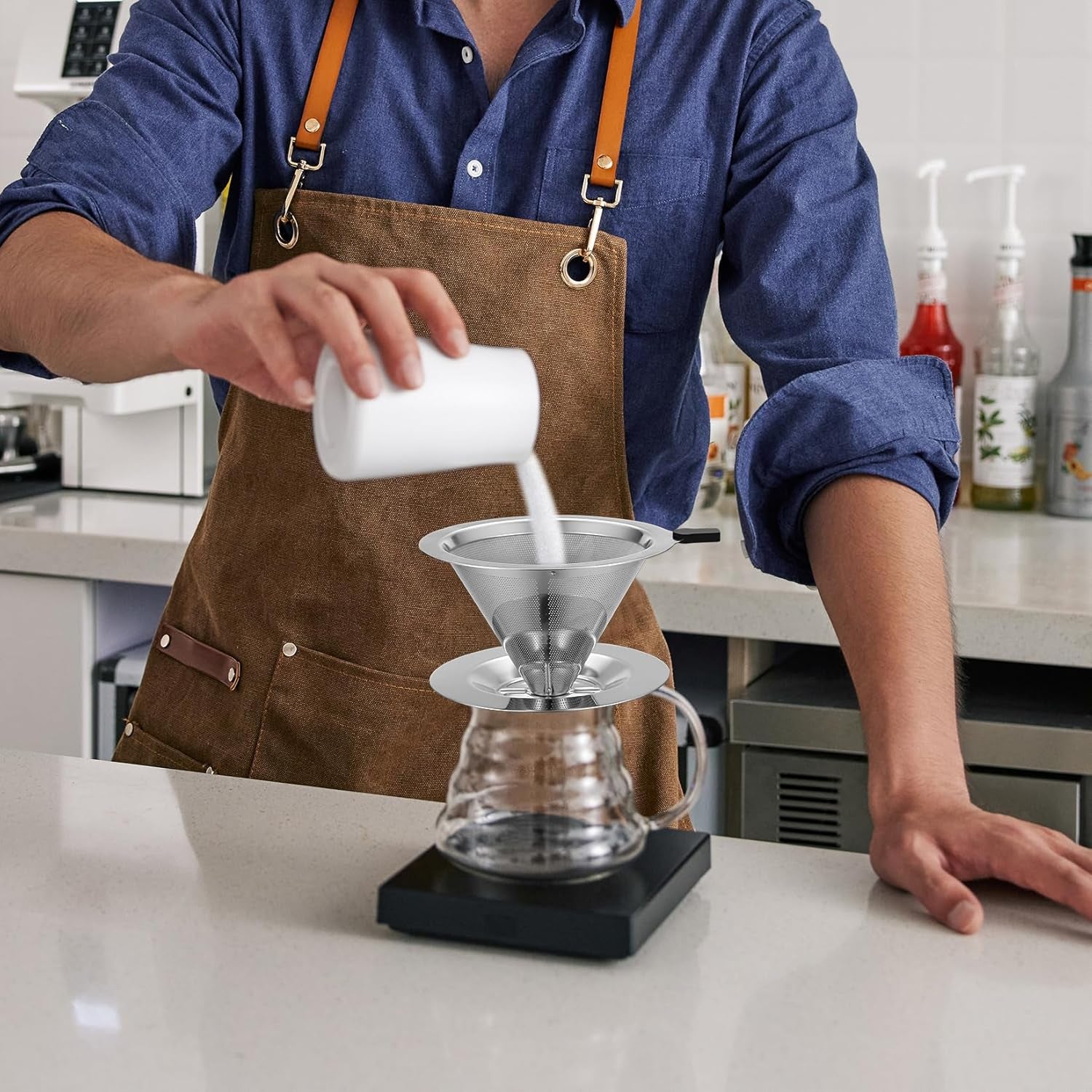 Pour over Coffee Dripper, Stainless Steel Pour over Coffee Filters, Paperless Me