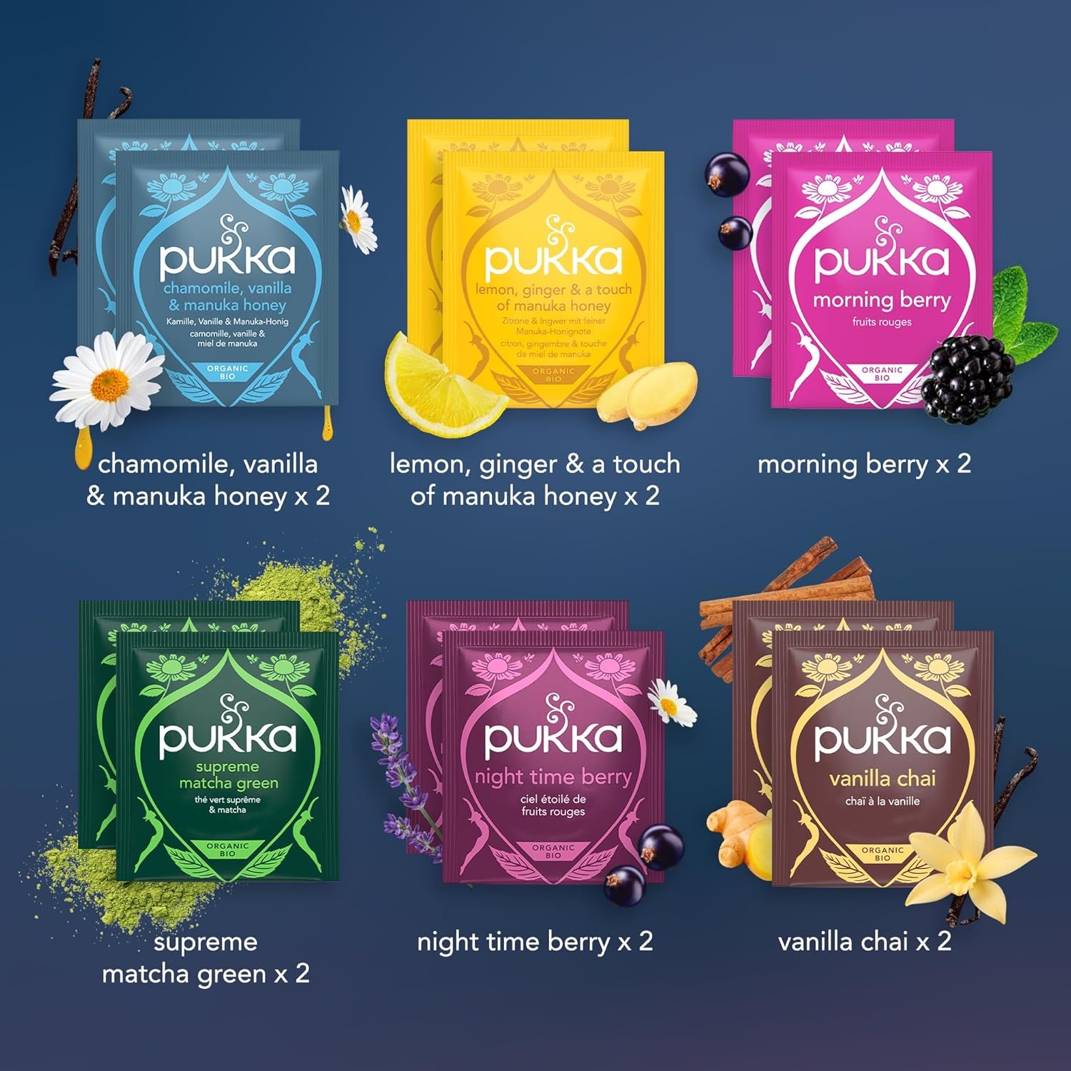 Pukka Herbs | Advent Calendar 2025 Organic Tea Selection | Ideal Secret Santa Ch