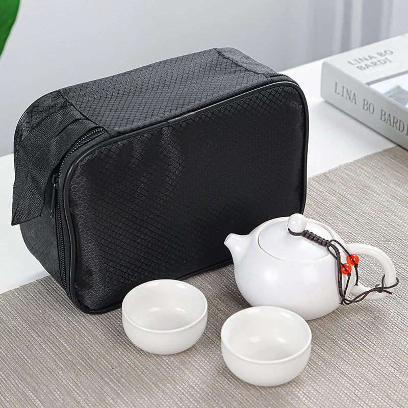 Chinese Tea Travel Tea Set Kung Fu Tea Set Ceramic Portable Teapot Porcelain Teaset Gaiwan Tea Cups of Tea Ceremony Tea Tool