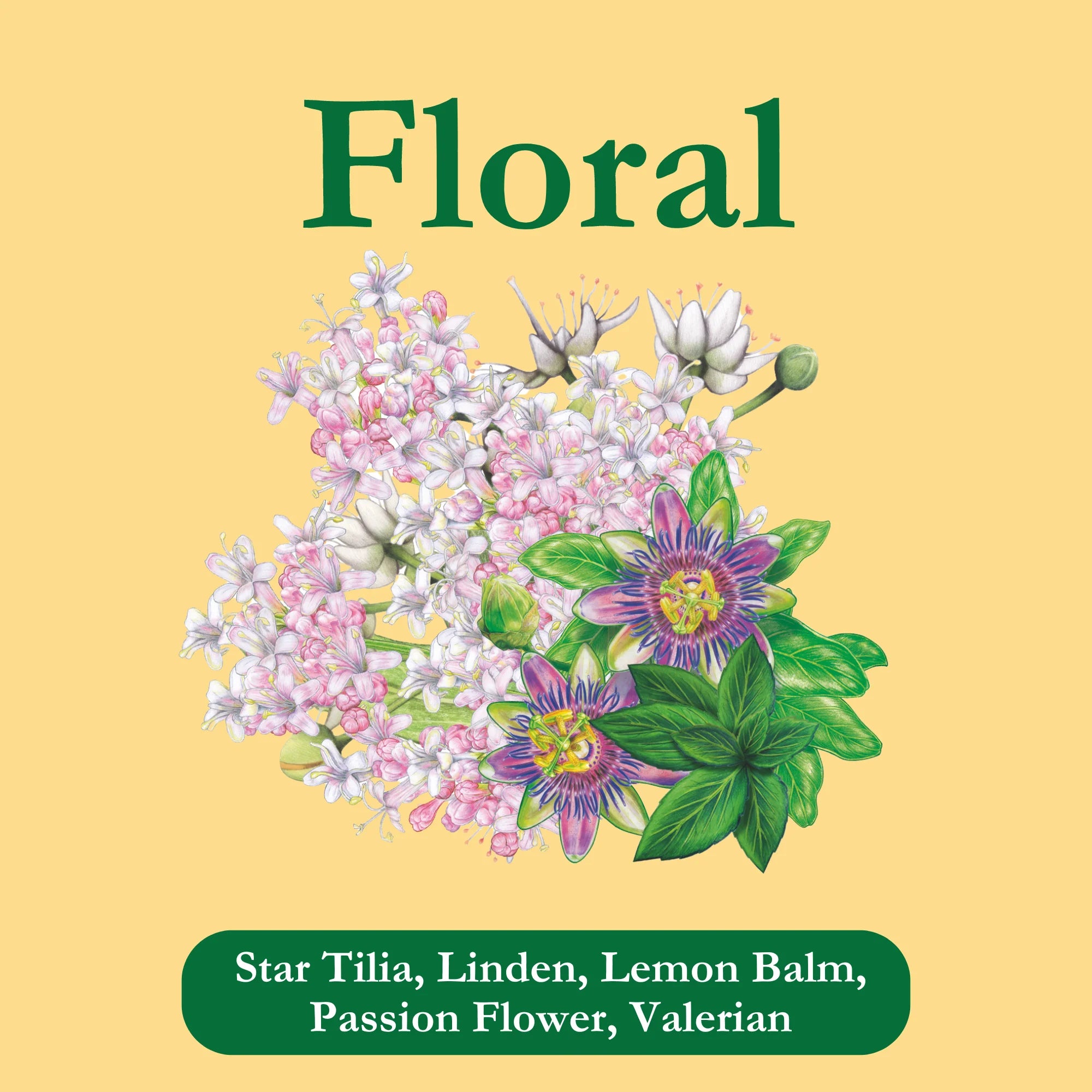 Seven Blossoms Tea, Herbal Tea, Caffeine-Free Tea, Herbal Tea Bags, 24 Count, Pack of 1